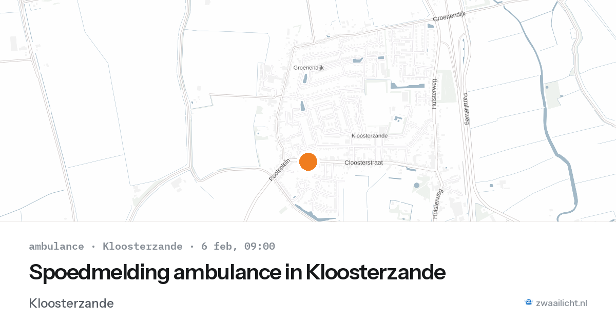 Spoedmelding ambulance in Kloosterzande — 6 feb 2026