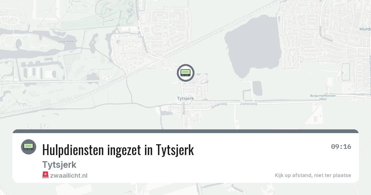 Hulpdiensten ingezet in Tytsjerk — 29 jan 2026 | 🚨 Zwaailicht.nl