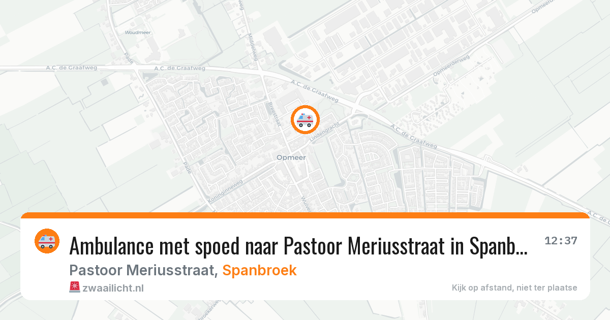 Ambulance met spoed naar Pastoor Meriusstraat in Spanbroek — 16 mrt 2026