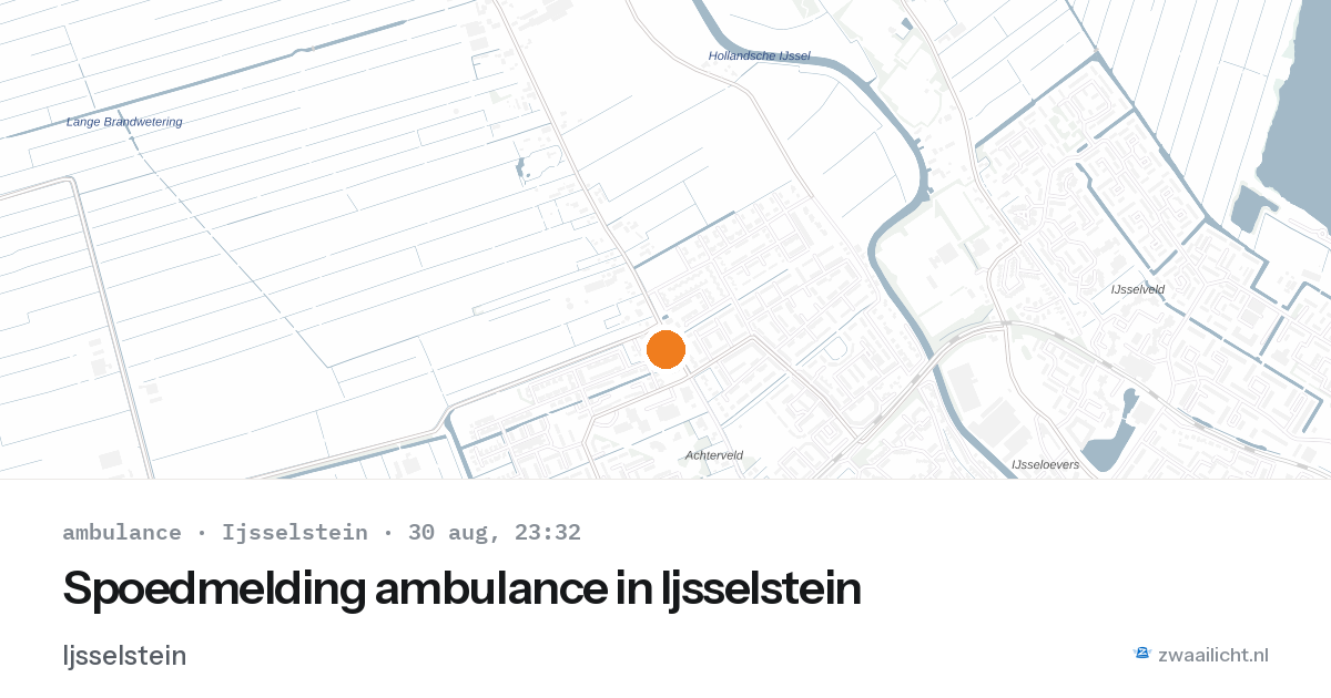 Spoedmelding ambulance in Ijsselstein — 30 aug 2026