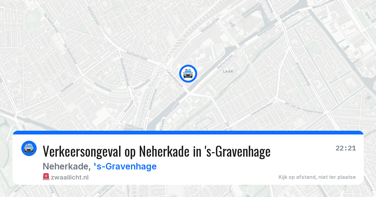 Verkeersongeval op Neherkade in 's-Gravenhage — 26 mrt 2026