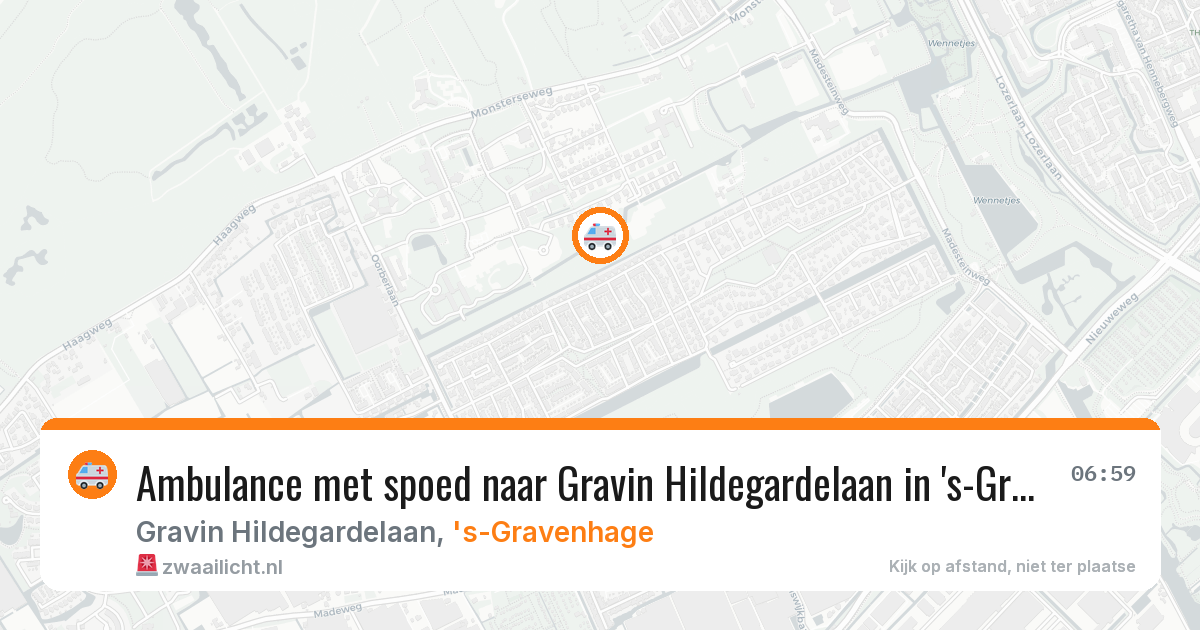 Ambulance met spoed naar Gravin Hildegardelaan in 's-Gravenhage — 4 jul 2026