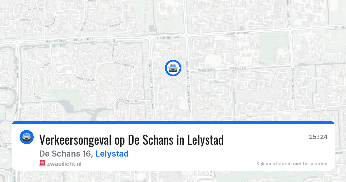 Verkeersongeval op De Schans in Lelystad — 23 jun 2026