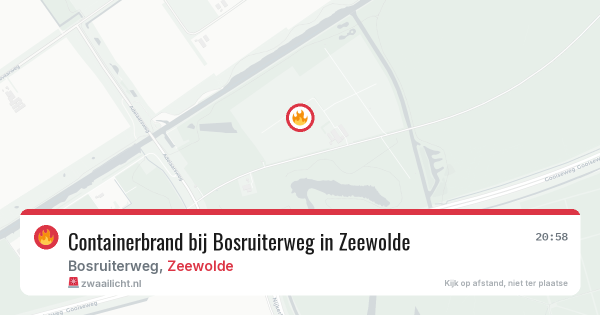 Containerbrand bij Bosruiterweg in Zeewolde — 4 jul 2026