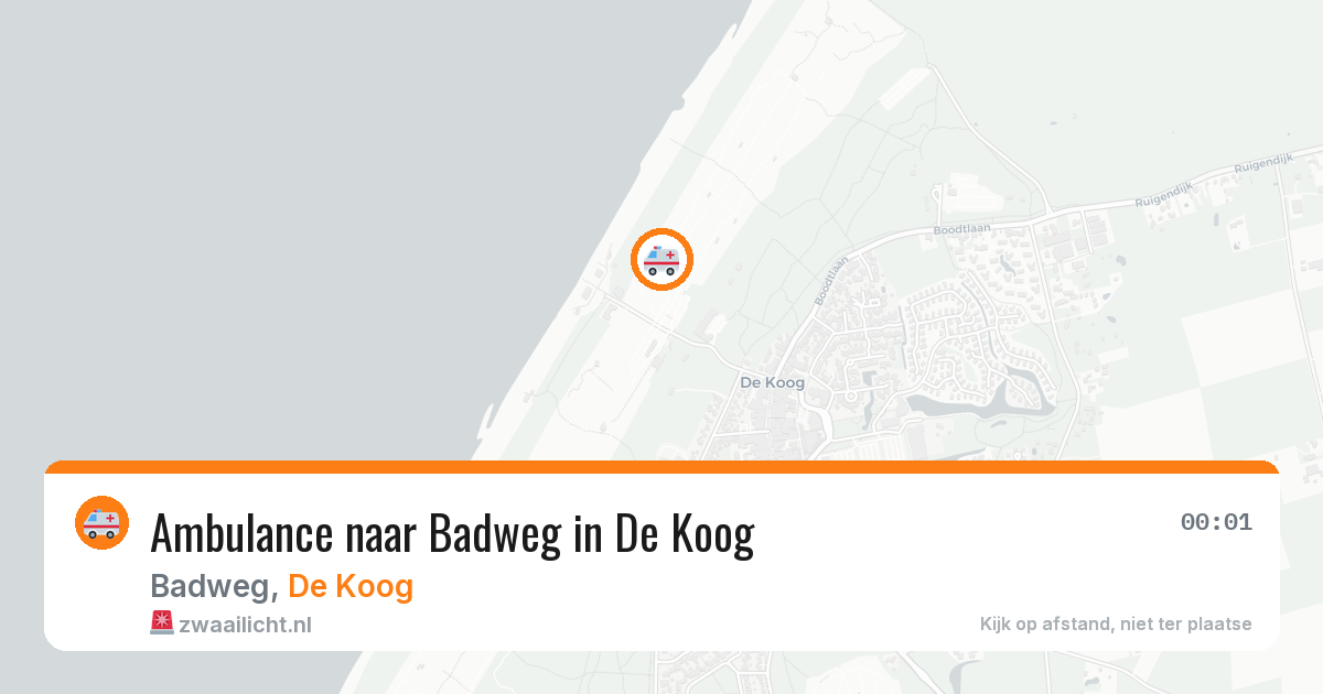 Ambulance naar Badweg in De Koog — 12 aug 2026