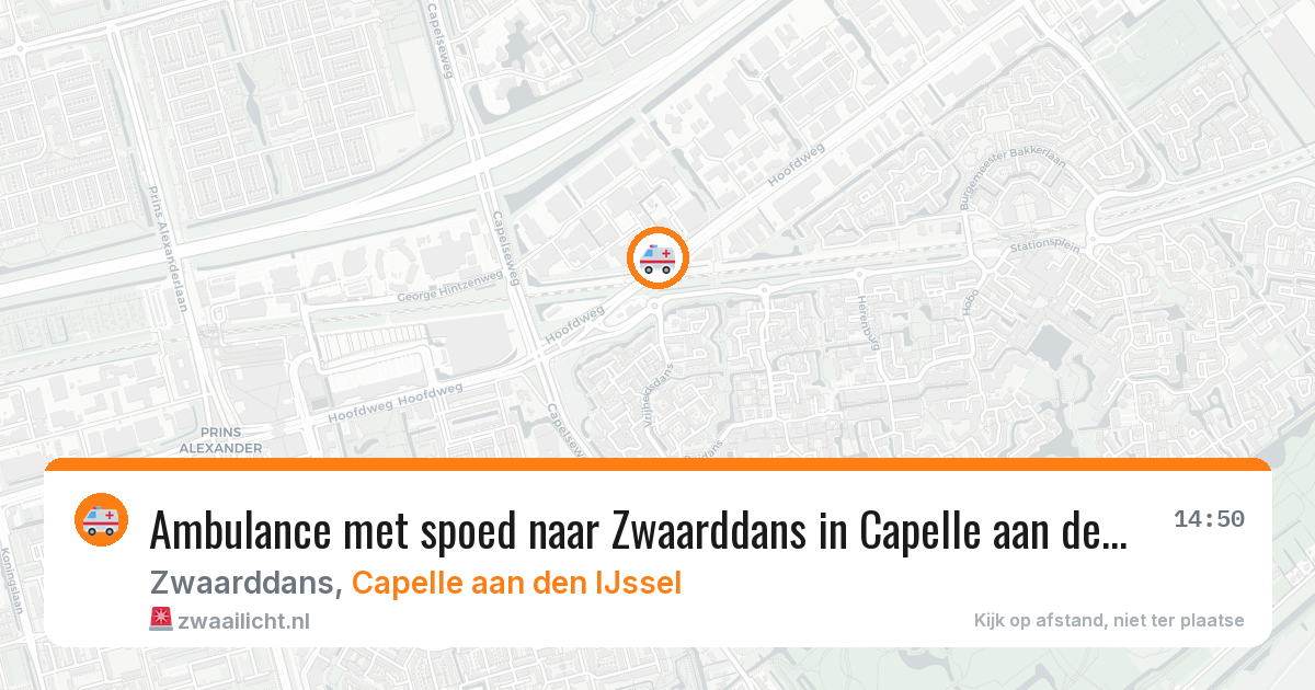 Ambulance met spoed naar Zwaarddans in Capelle aan den IJssel — 6 aug 2026