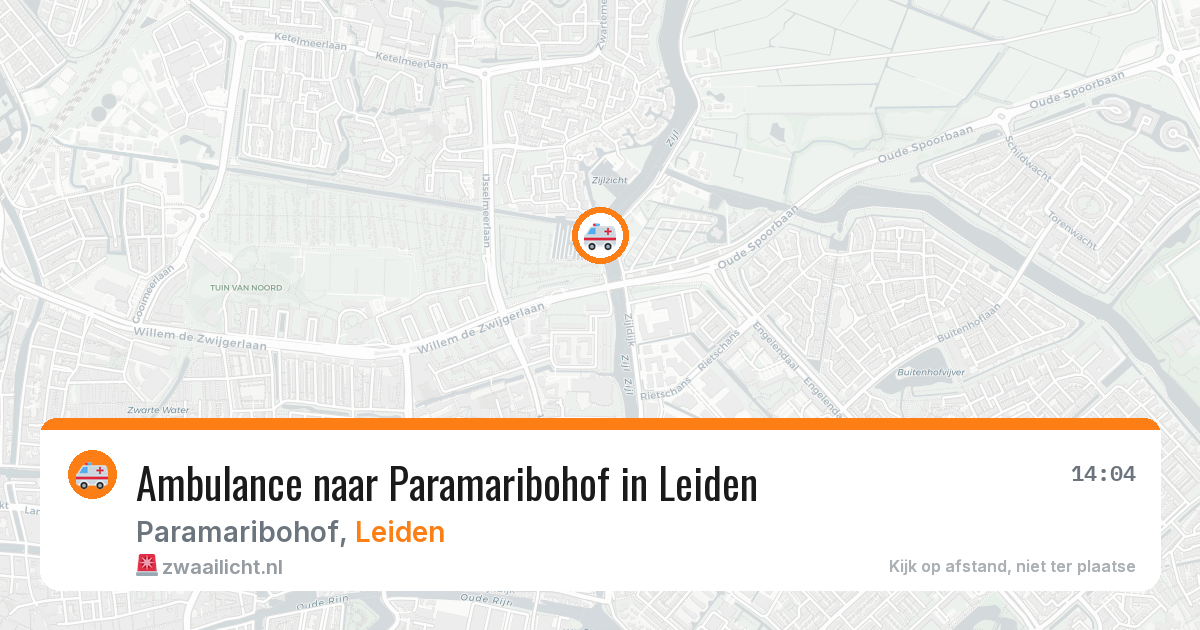Ambulance naar Paramaribohof in Leiden — 1 aug 2026