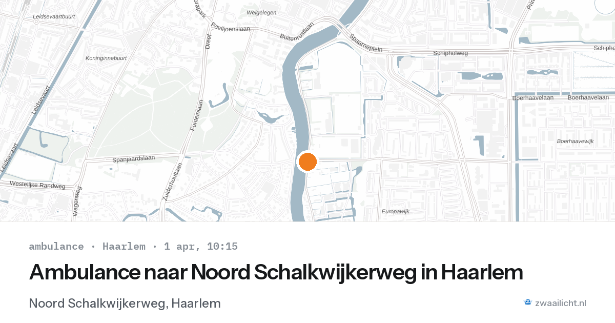 Ambulance naar Noord Schalkwijkerweg in Haarlem — 1 apr 2026