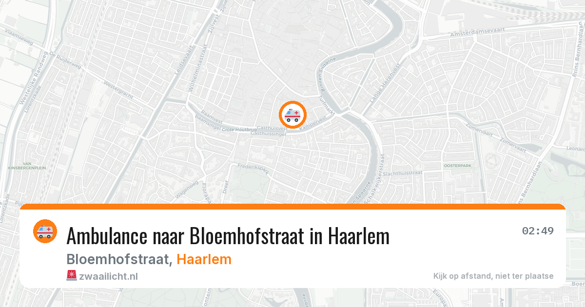 Ambulance naar Bloemhofstraat in Haarlem — 7 aug 2026