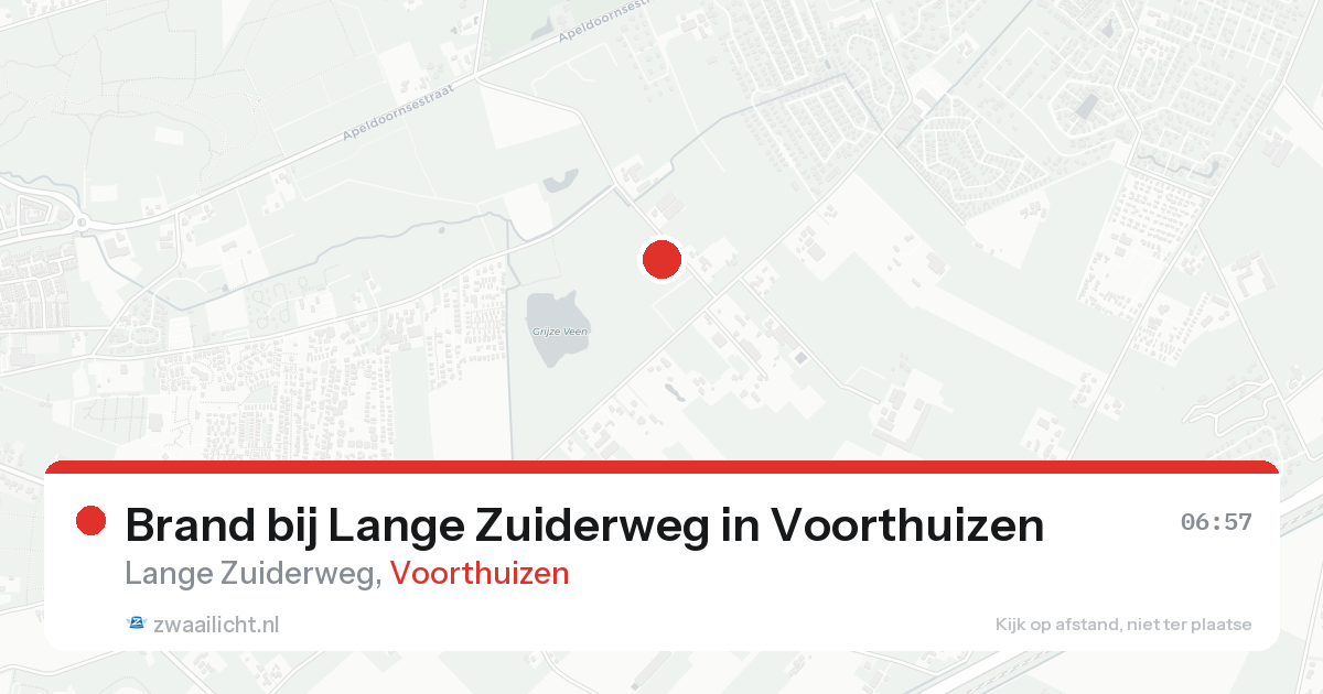 Brand bij Lange Zuiderweg in Voorthuizen — 22 aug 2026