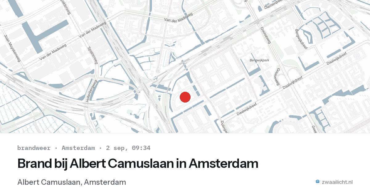 Brand bij Albert Camuslaan in Amsterdam — 2 sep 2026