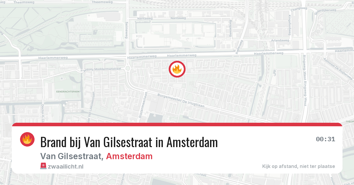 Brand bij Van Gilsestraat in Amsterdam — 9 jun 2026
