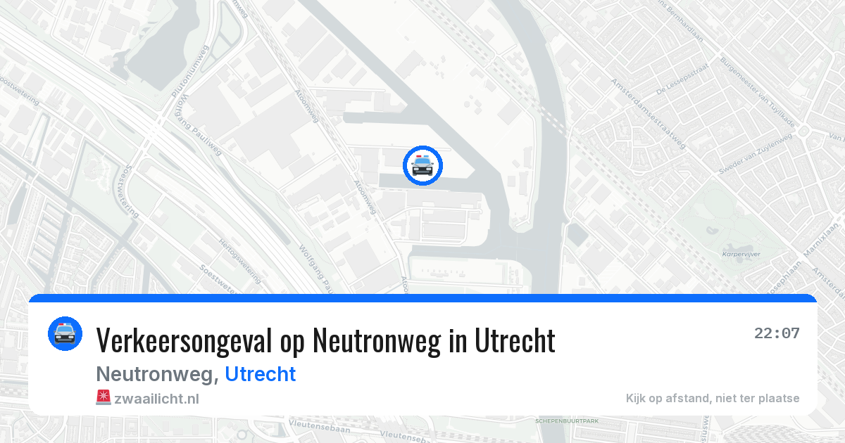 Verkeersongeval op Neutronweg in Utrecht — 3 jul 2026