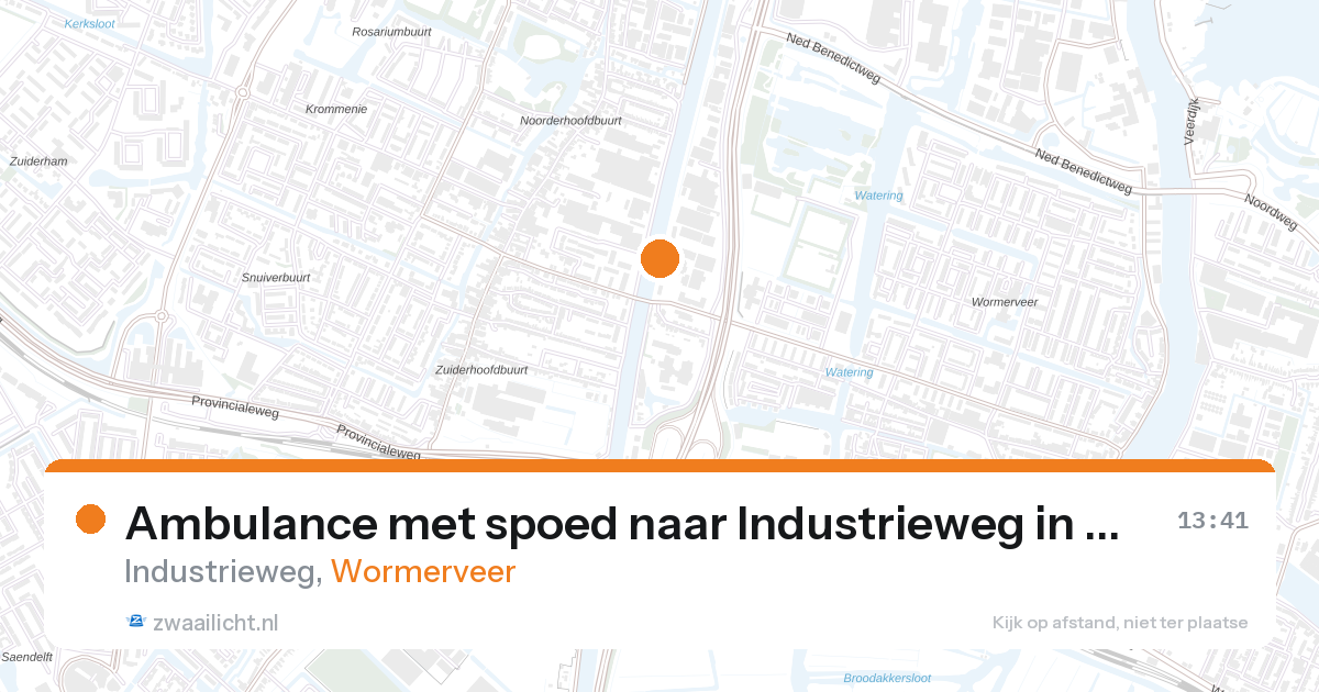 Ambulance met spoed naar Industrieweg in Wormerveer — 9 jun 2026