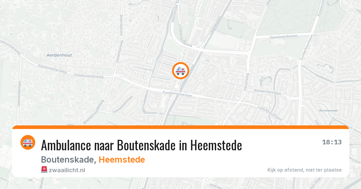 Ambulance naar Boutenskade in Heemstede — 22 mrt 2026