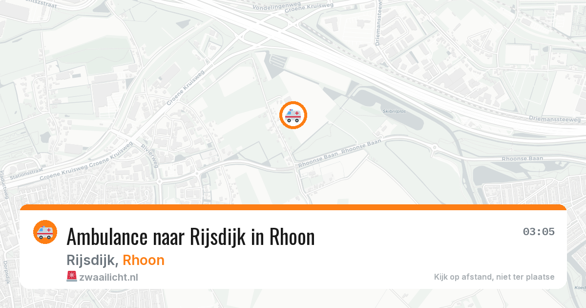 Ambulance naar Rijsdijk in Rhoon — 8 mei 2026