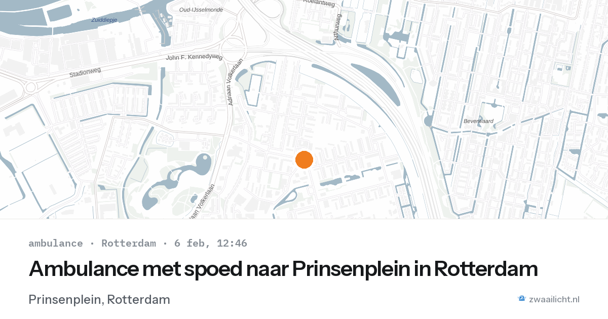 Ambulance met spoed naar Prinsenplein in Rotterdam — 6 feb 2026