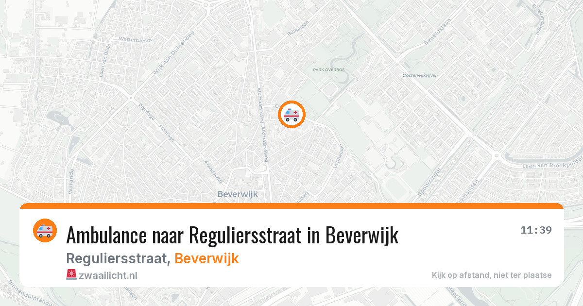 Ambulance naar Reguliersstraat in Beverwijk — 11 aug 2026