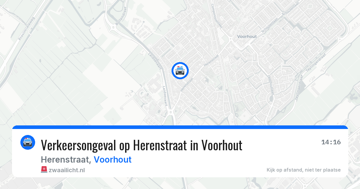 Verkeersongeval op Herenstraat in Voorhout — 24 mrt 2026