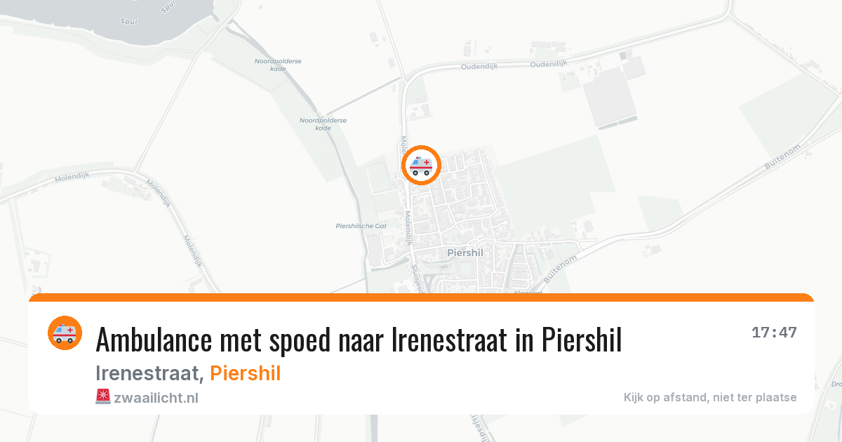 Ambulance met spoed naar Irenestraat in Piershil — 31 jul 2026