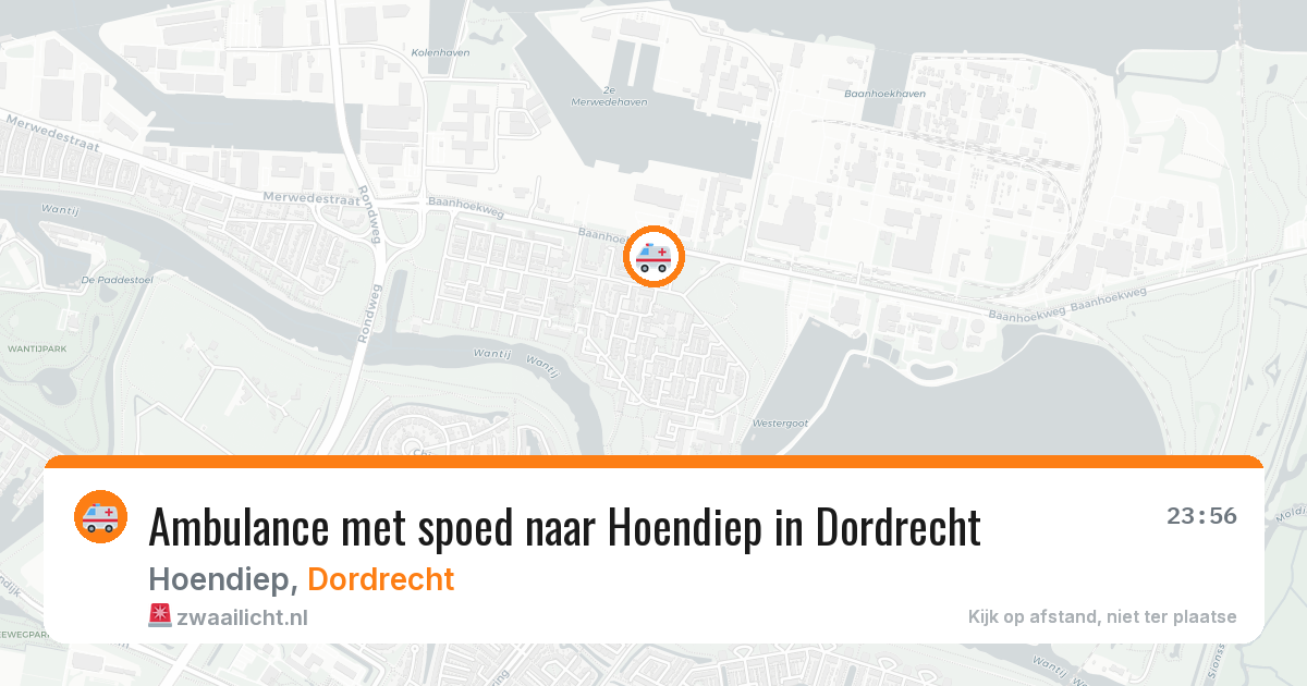 Ambulance met spoed naar Hoendiep in Dordrecht — 7 apr 2026
