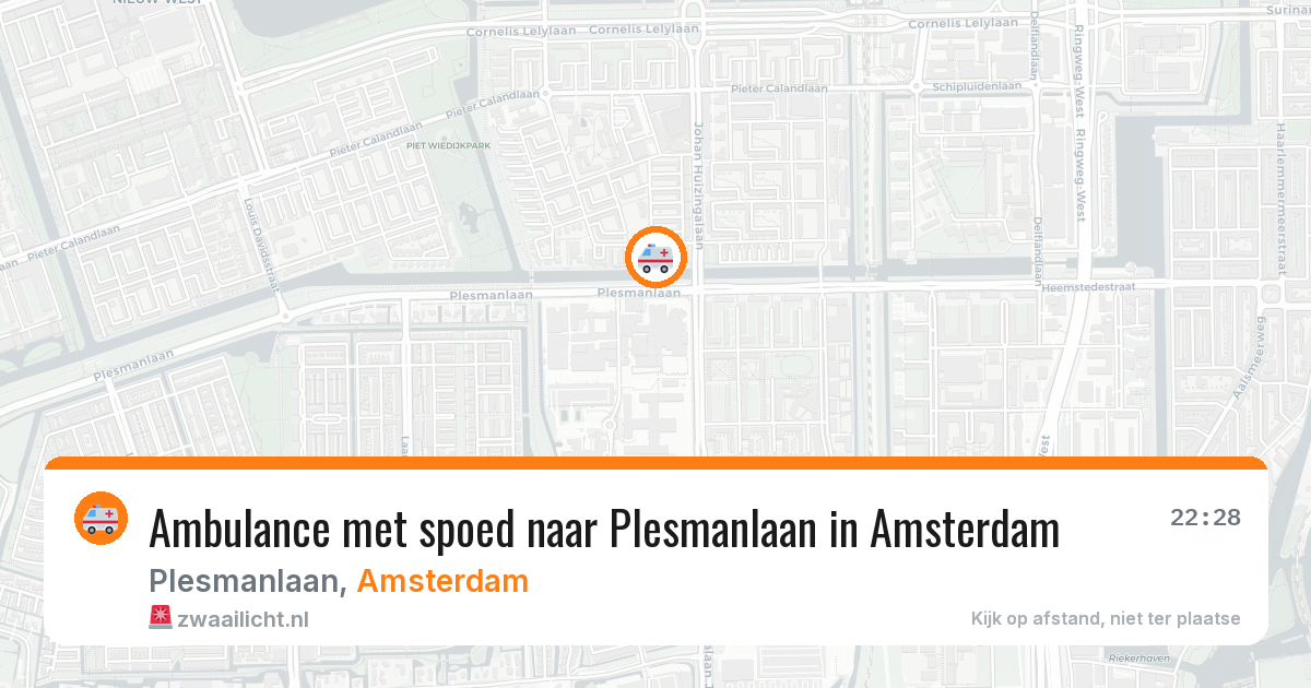 Ambulance met spoed naar Plesmanlaan in Amsterdam — 29 mei 2026