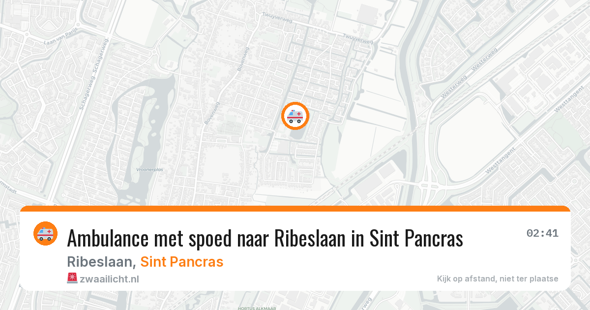 Ambulance met spoed naar Ribeslaan in Sint Pancras — 23 apr 2026