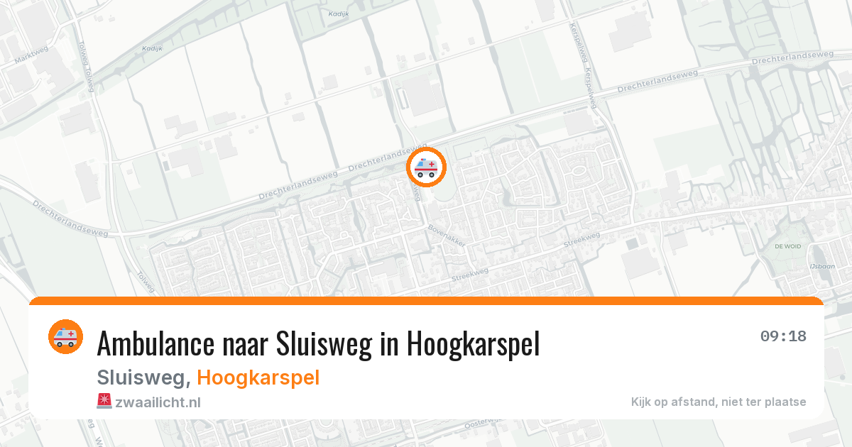 Ambulance naar Sluisweg in Hoogkarspel — 31 mei 2026