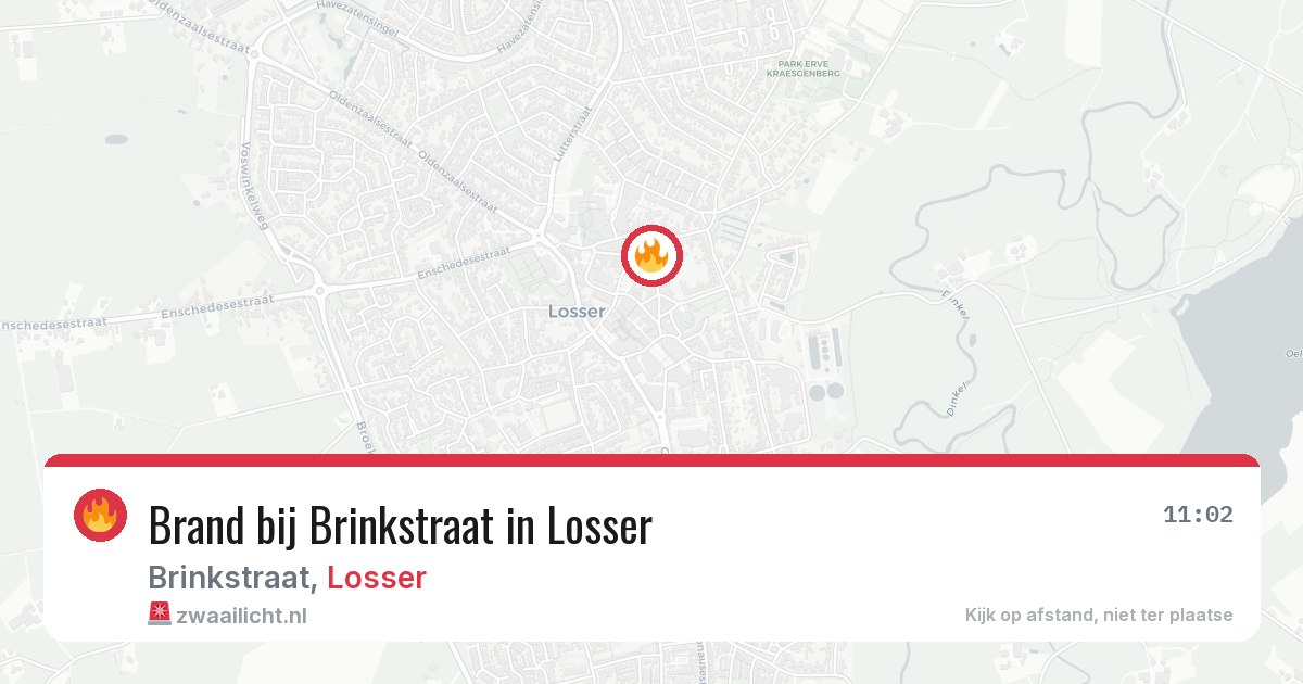 Brand bij Brinkstraat in Losser — 3 aug 2026