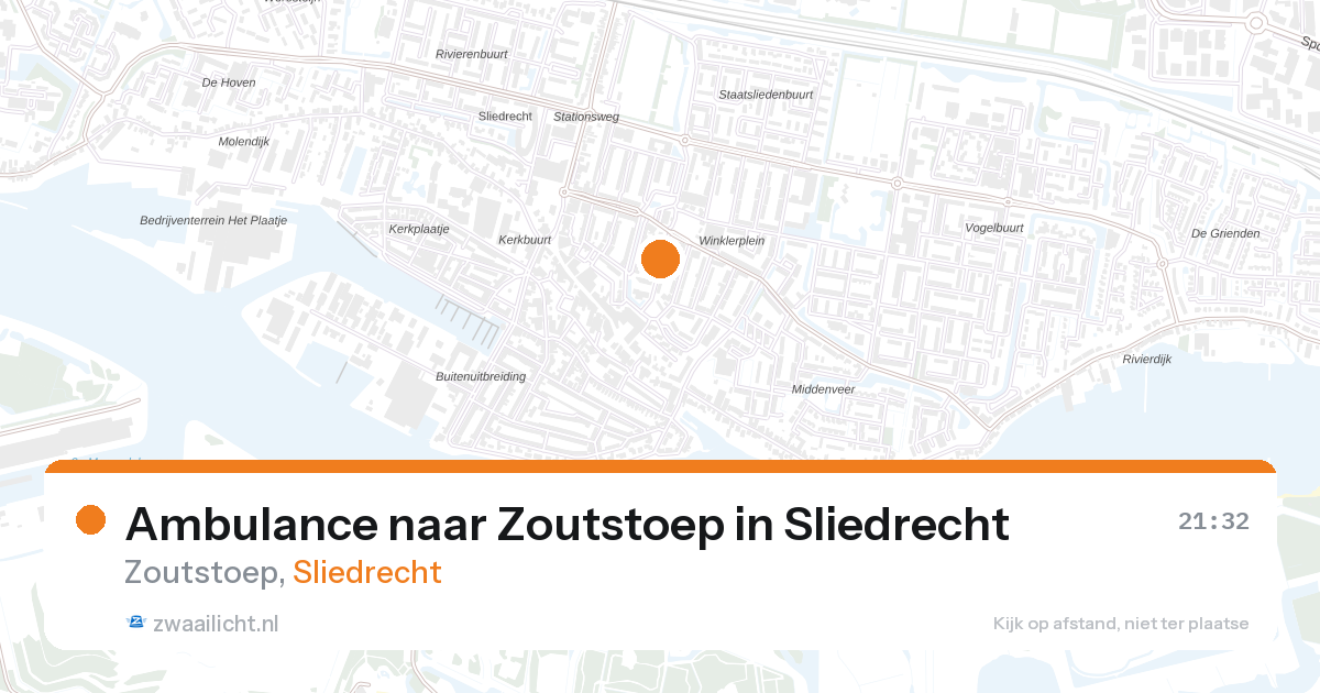 Ambulance naar Zoutstoep in Sliedrecht — 12 apr 2026