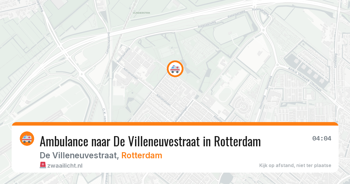 Ambulance naar De Villeneuvestraat in Rotterdam — 28 jul 2026