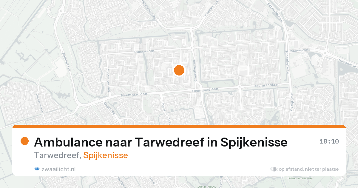 Ambulance naar Tarwedreef in Spijkenisse — 17 aug 2026