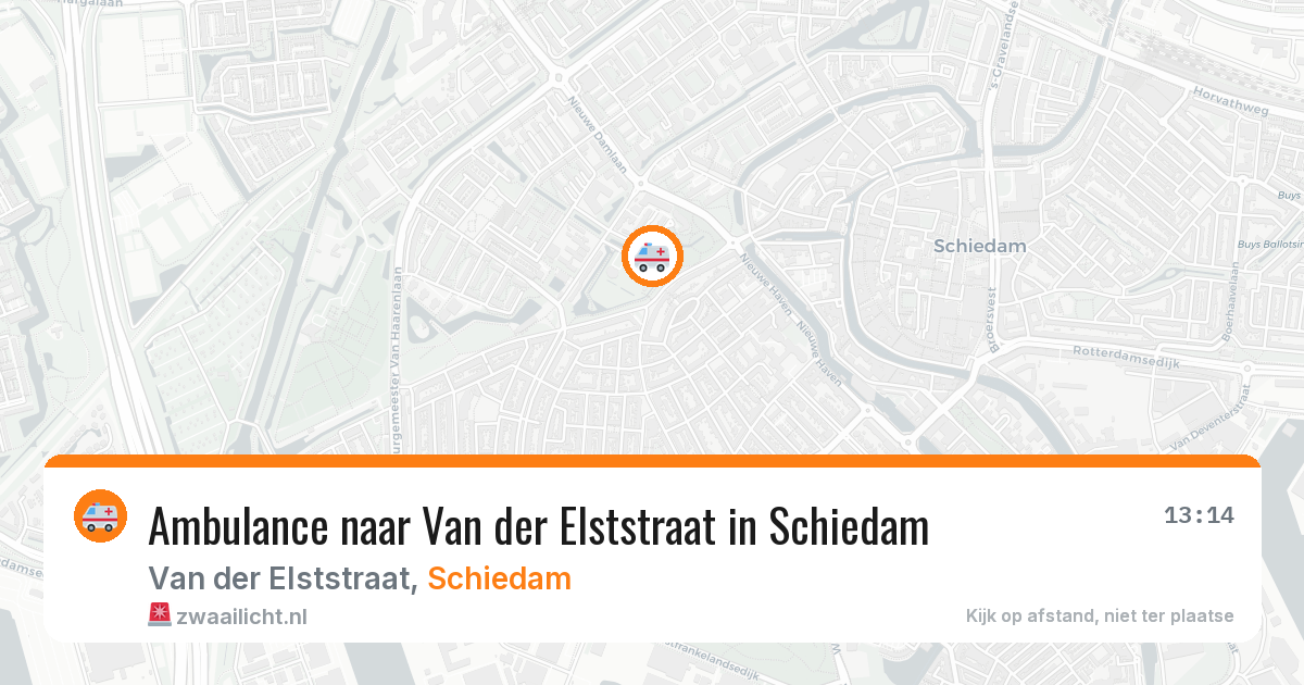 Ambulance naar Van der Elststraat in Schiedam — 22 mei 2026