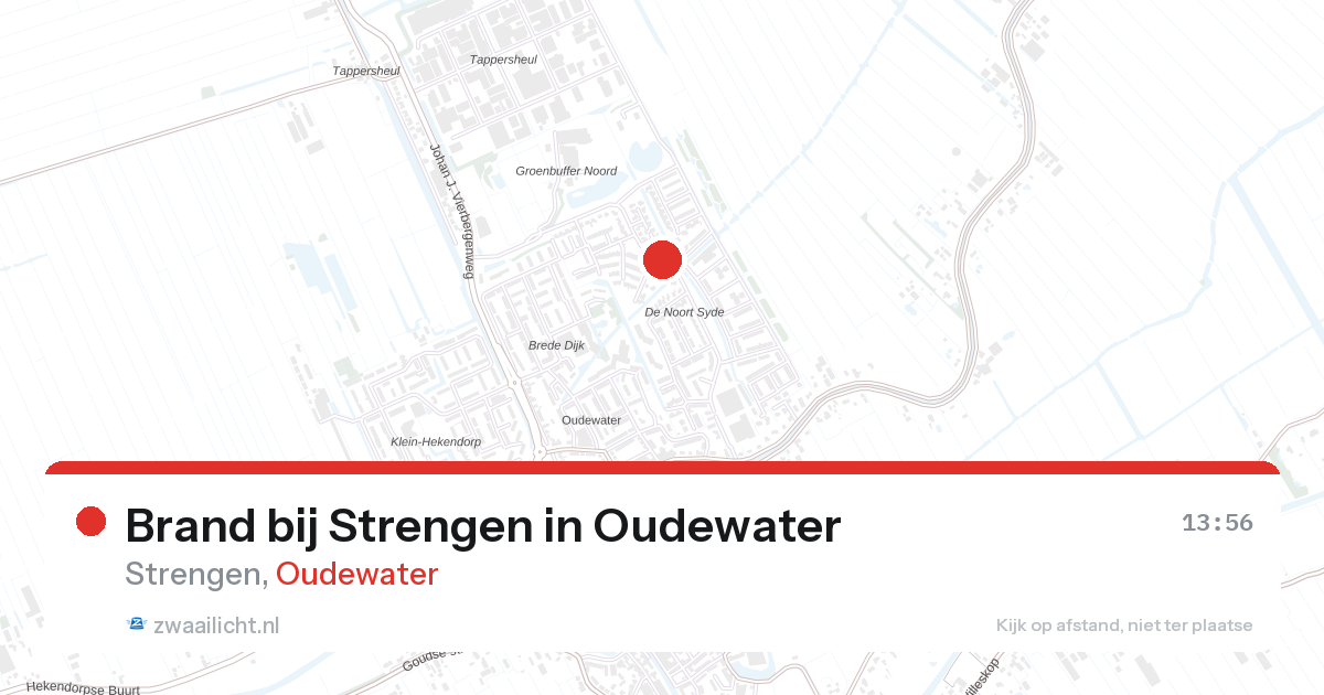 Brand bij Strengen in Oudewater — 25 aug 2026