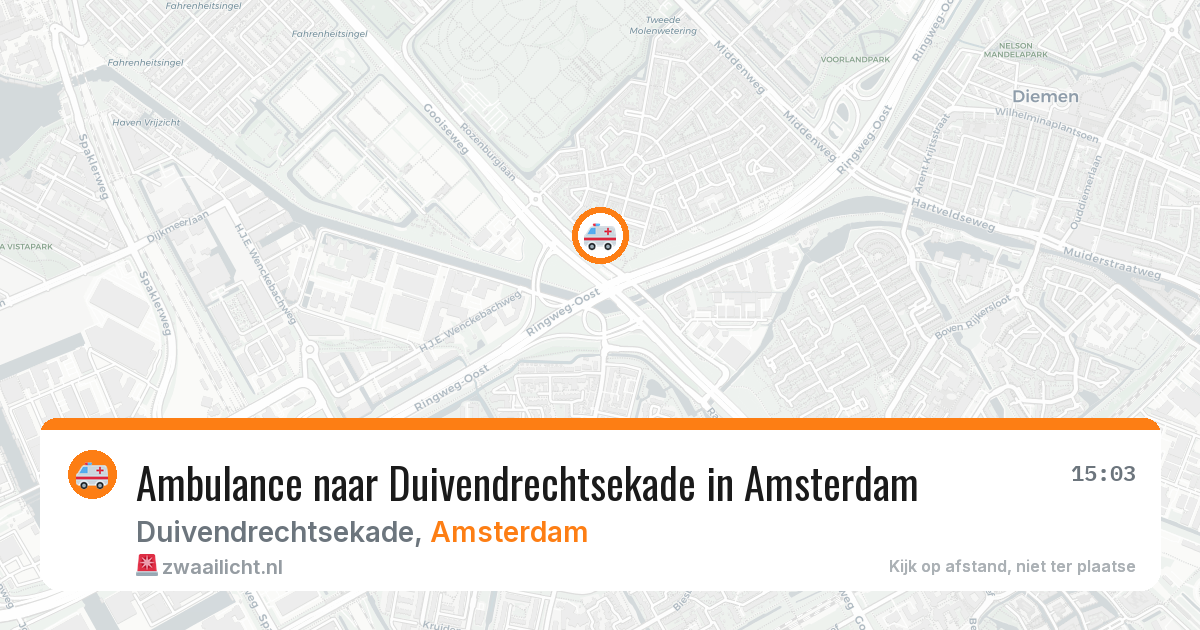 Ambulance naar Duivendrechtsekade in Amsterdam — 1 apr 2026