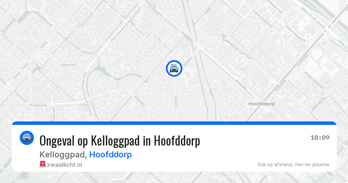 Ongeval op Kelloggpad in Hoofddorp — 3 jun 2026