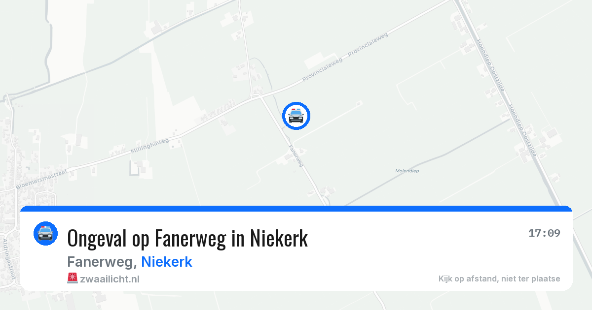 Ongeval op Fanerweg in Niekerk — 12 jun 2026