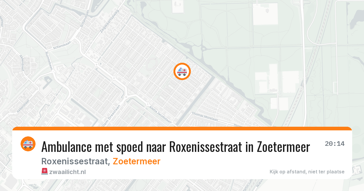 Ambulance met spoed naar Roxenissestraat in Zoetermeer — 3 jun 2026