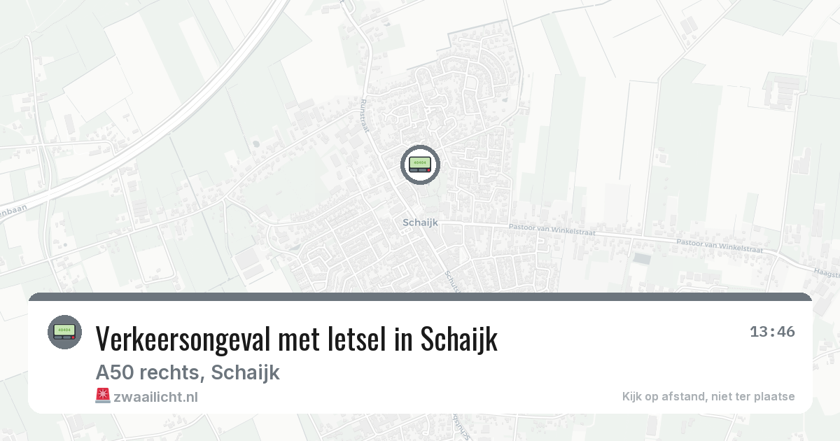 Verkeersongeval met letsel in Schaijk — 10 mrt 2026