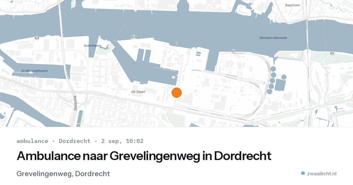 Ambulance naar Grevelingenweg in Dordrecht — 2 sep 2026