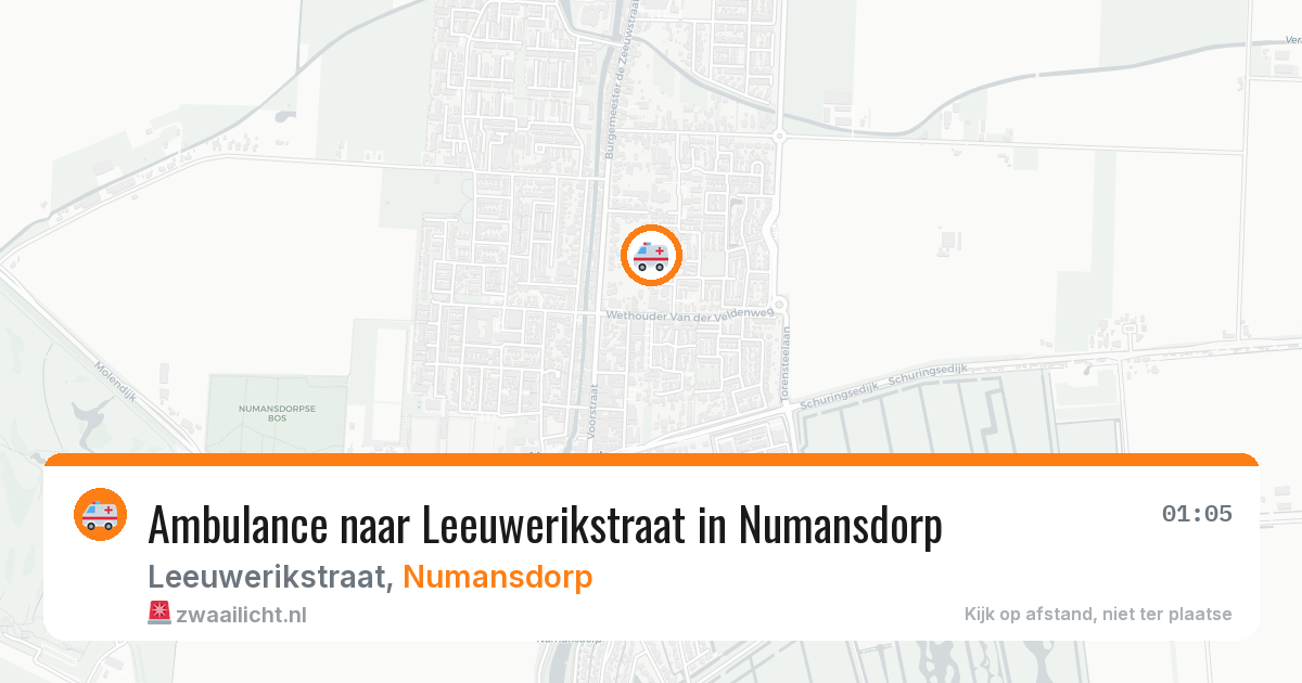 Ambulance naar Leeuwerikstraat in Numansdorp — 19 mei 2026