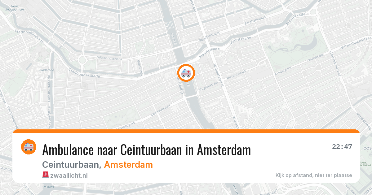 Ambulance naar Ceintuurbaan in Amsterdam — 21 jun 2026