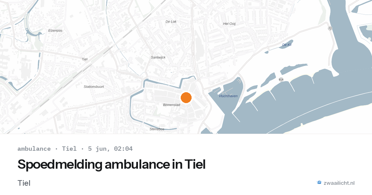 Spoedmelding ambulance in Tiel — 1 feb 2026