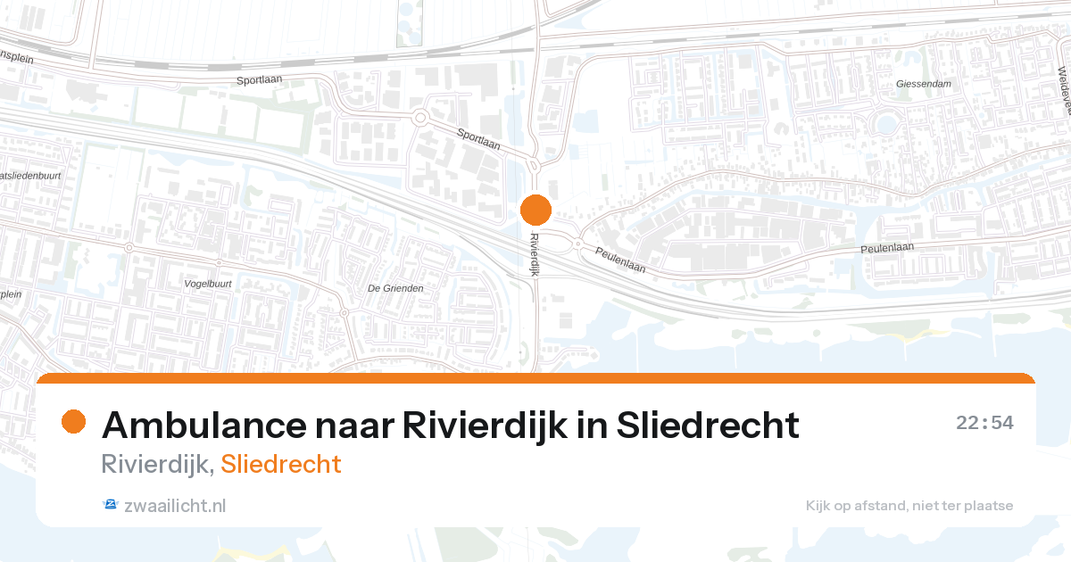 Ambulance naar Rivierdijk in Sliedrecht — 8 mei 2026