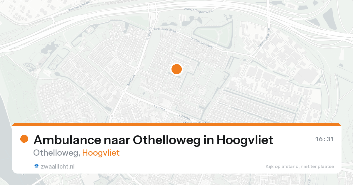 Ambulance naar Othelloweg in Hoogvliet — 21 aug 2026