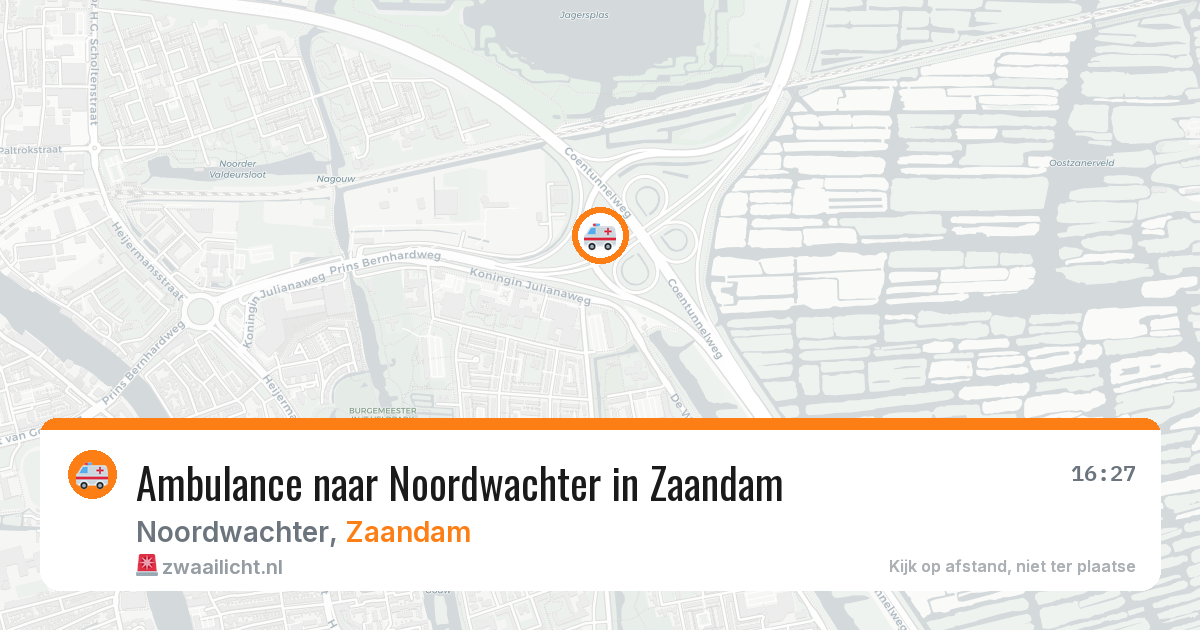 Ambulance naar Noordwachter in Zaandam — 6 aug 2026