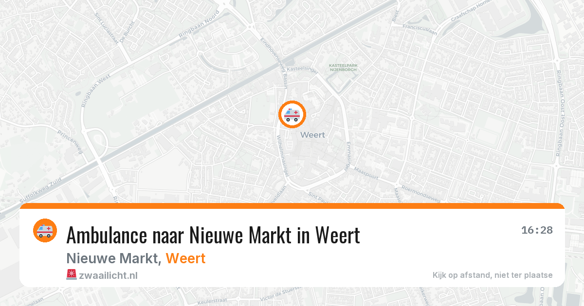 Ambulance naar Nieuwe Markt in Weert — 3 aug 2026