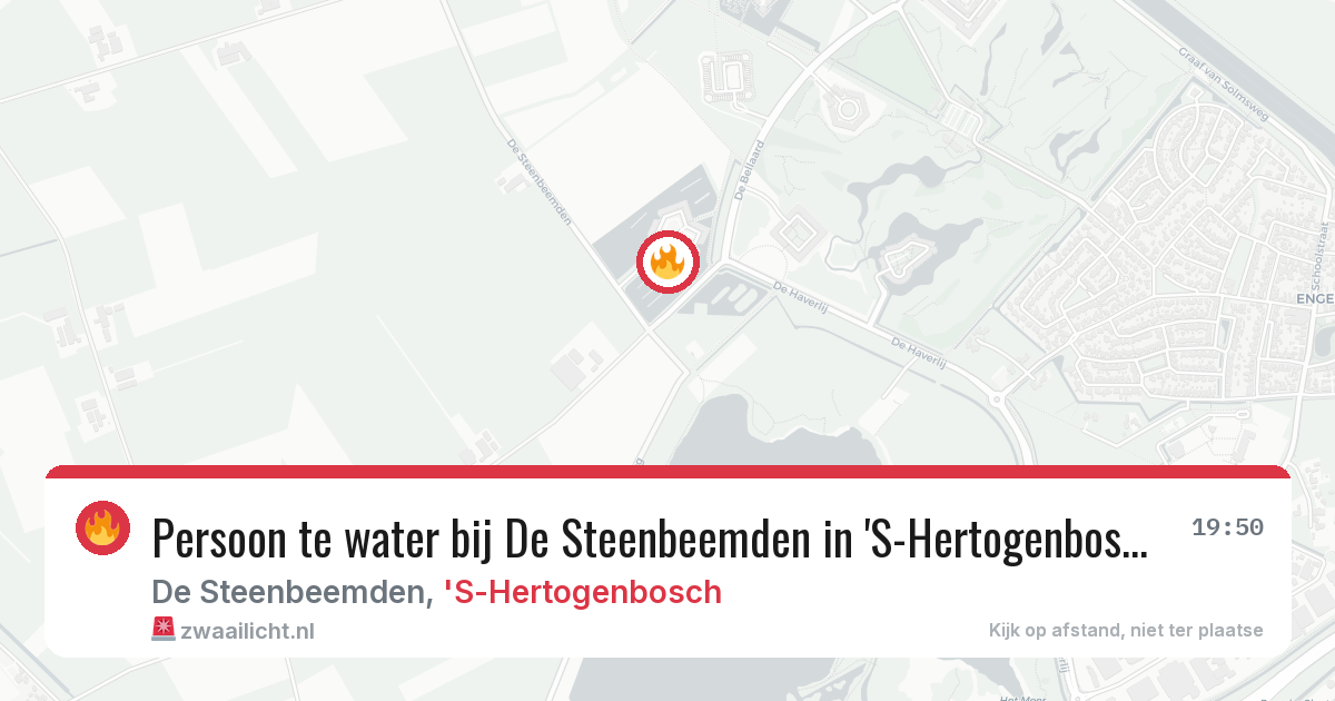 Persoon te water bij De Steenbeemden in 'S-Hertogenbosch — 29 apr 2026
