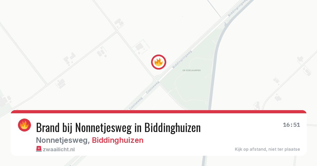 Brand bij Nonnetjesweg in Biddinghuizen — 6 jul 2026