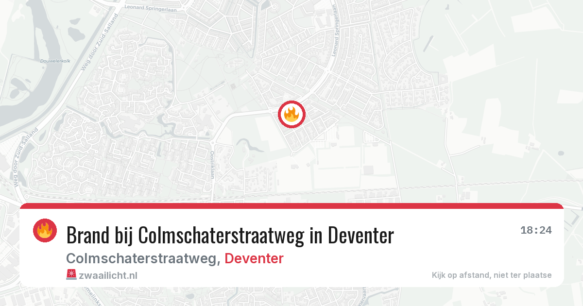 Brand bij Colmschaterstraatweg in Deventer — 19 jul 2026